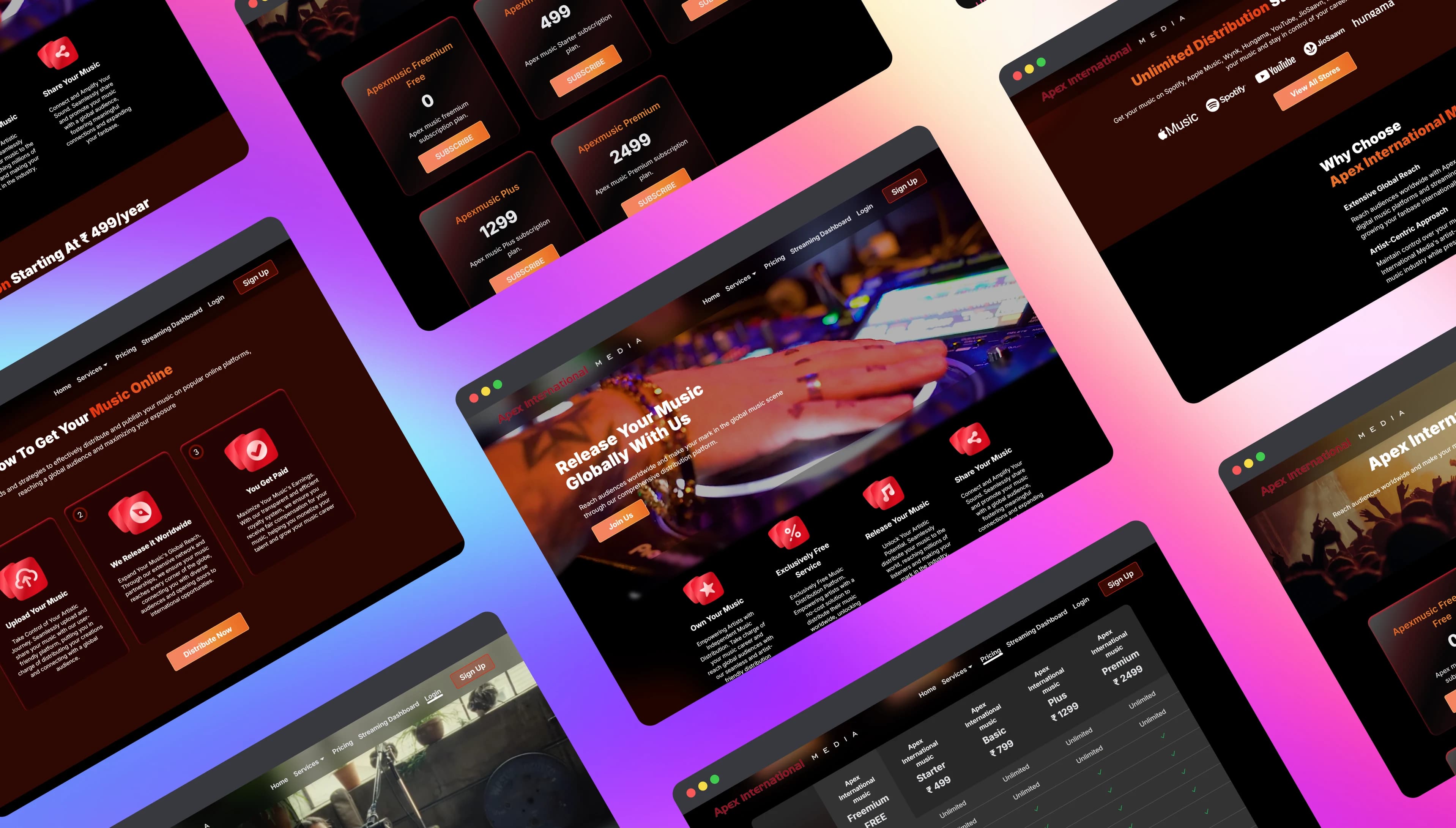 Apex International Media - Music Distribution & Digital Media project by Dzentra