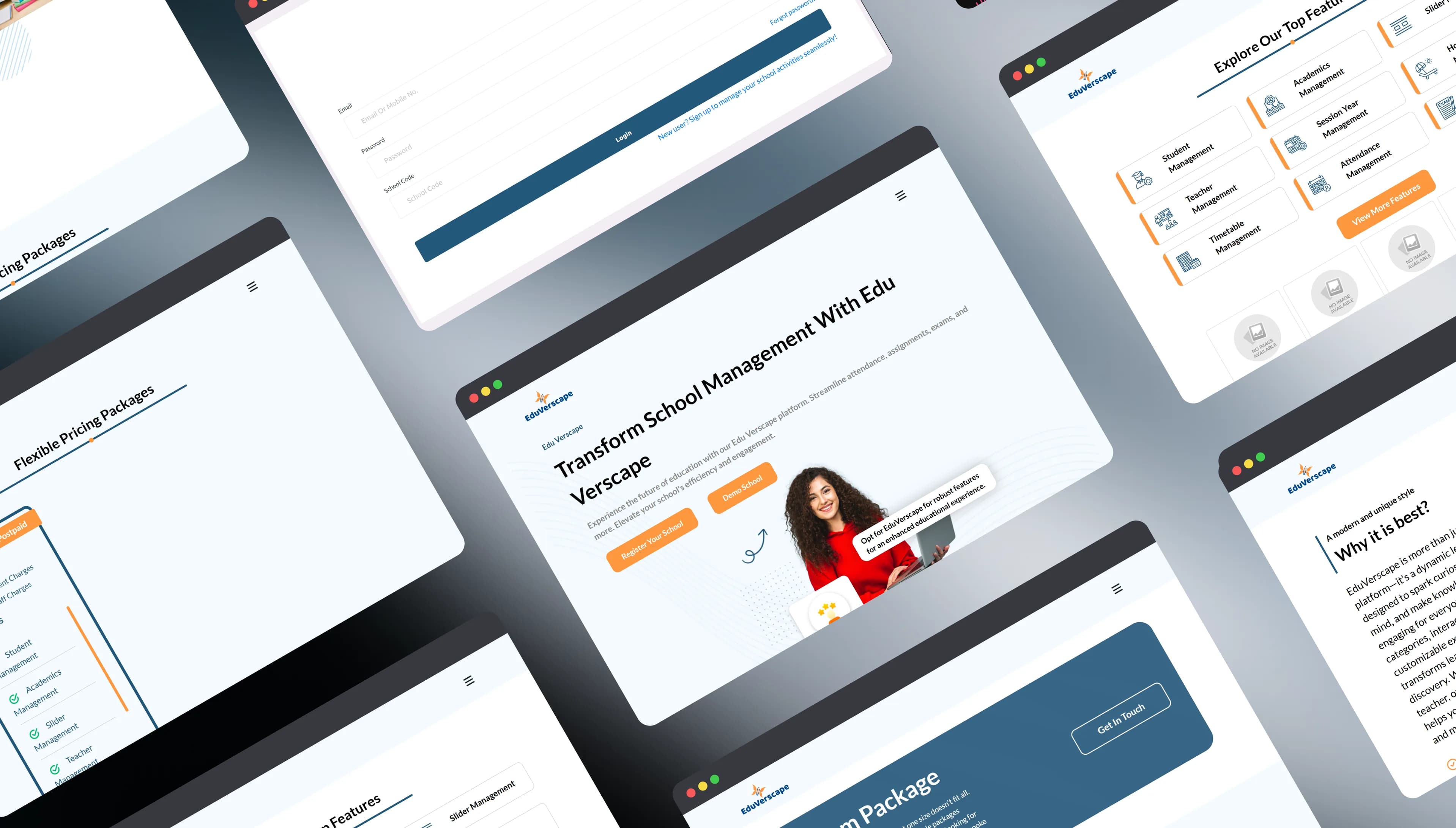 Eduverscape - EdTech & School Management SaaS project by Dzentra