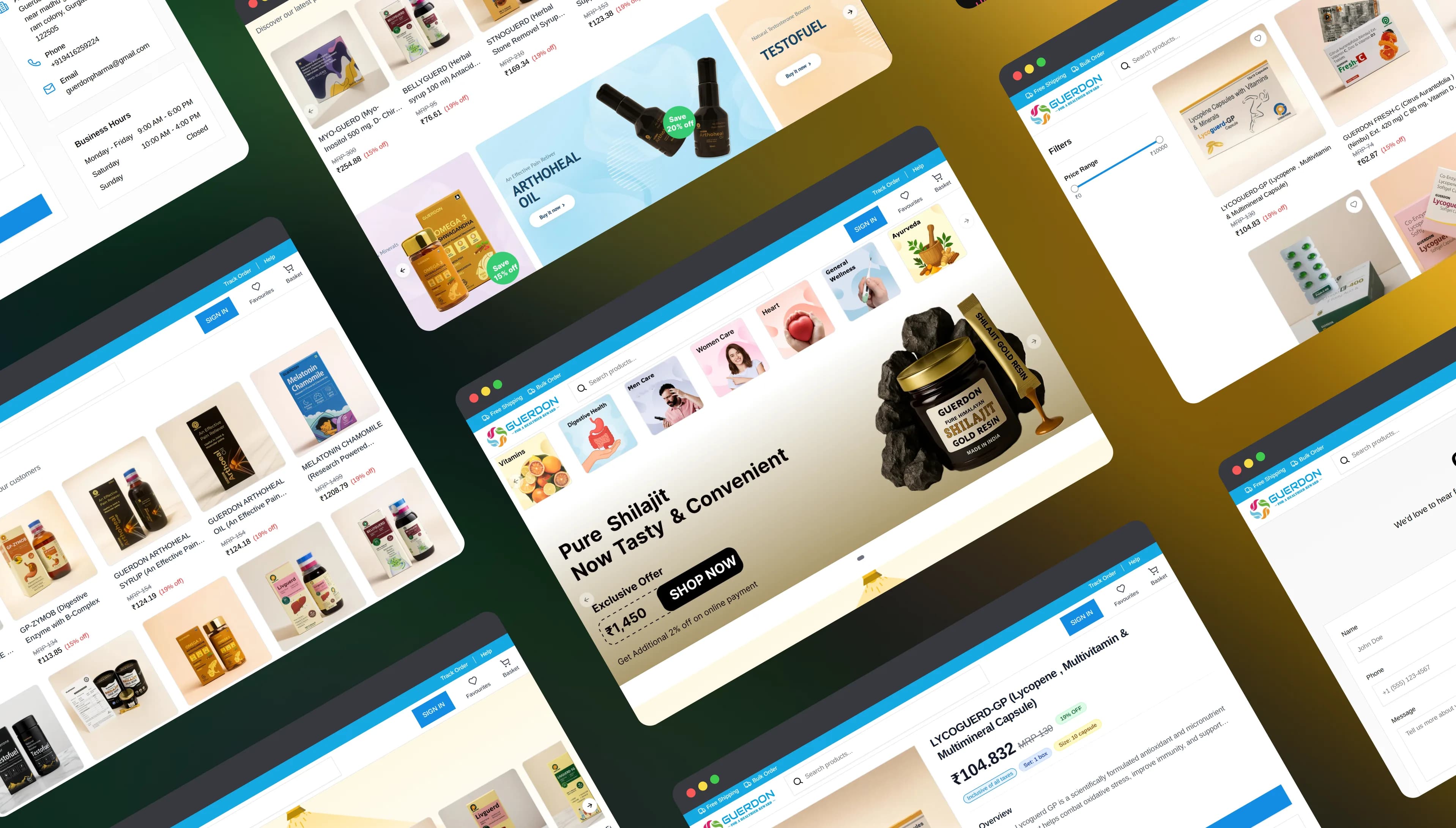 Guerdon Pharma - Health & Nutritional E-commerce project by Dzentra