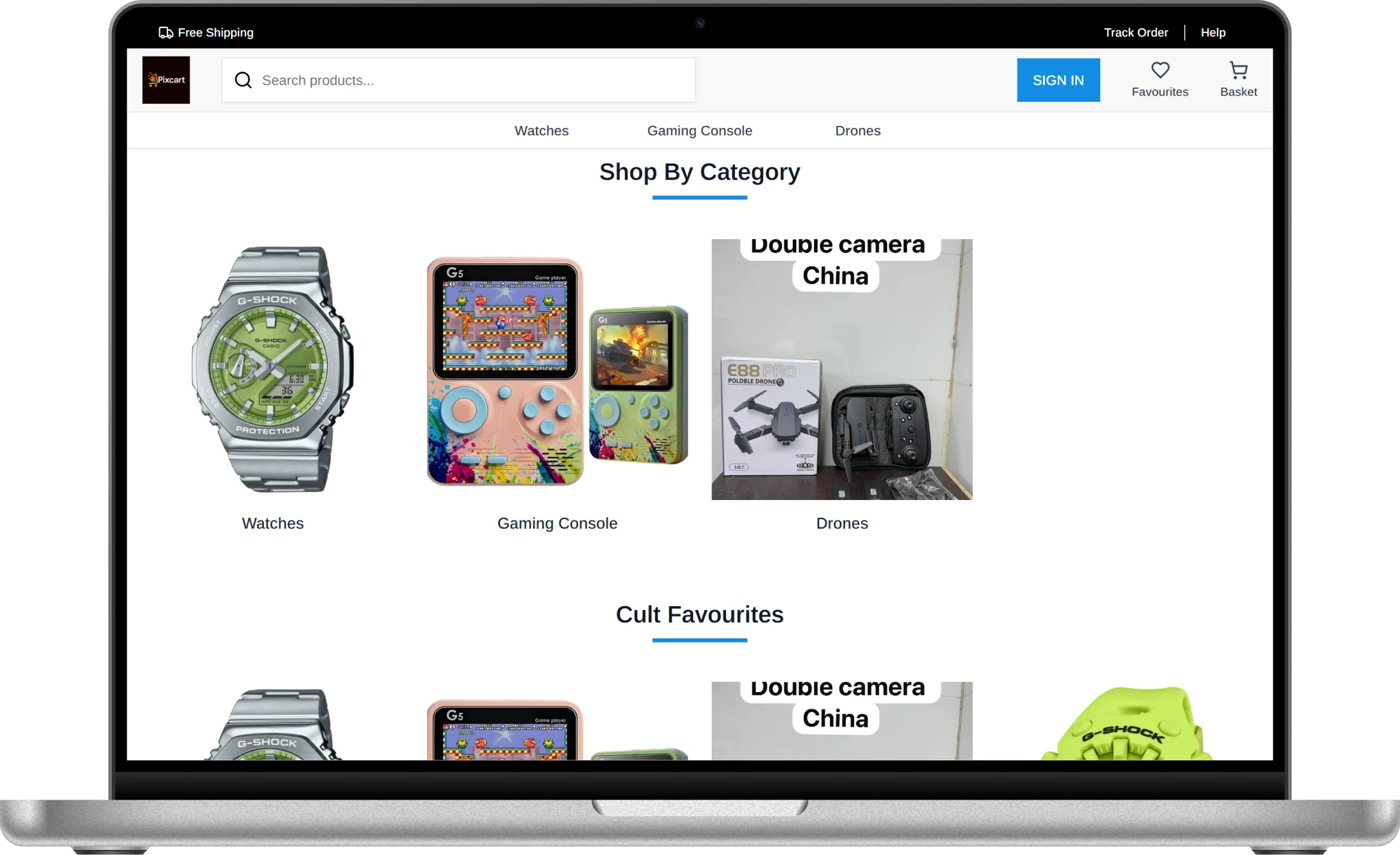 Pixcart web screenshot 2 showing key features and user interface