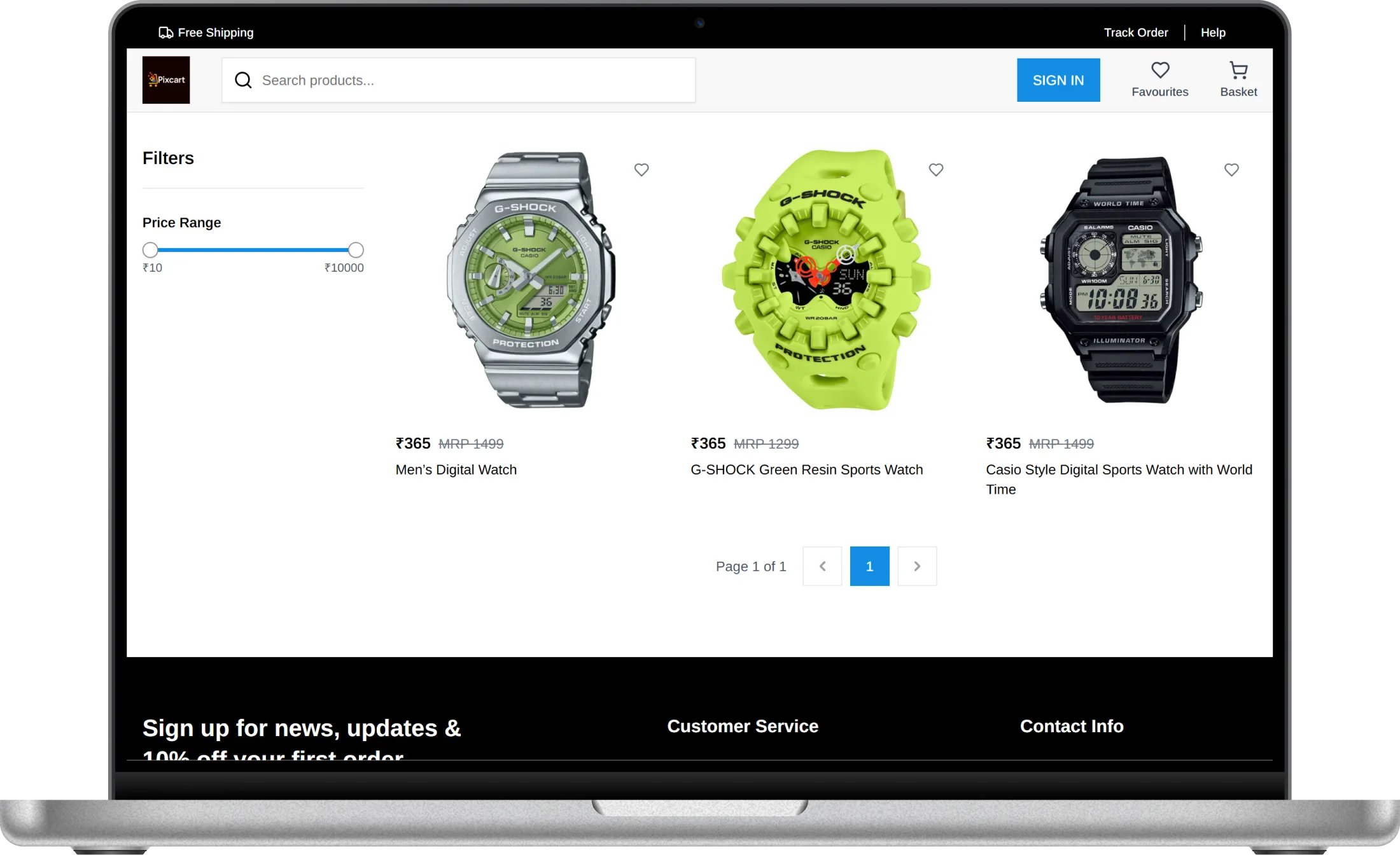 Pixcart web screenshot 3 showing key features and user interface