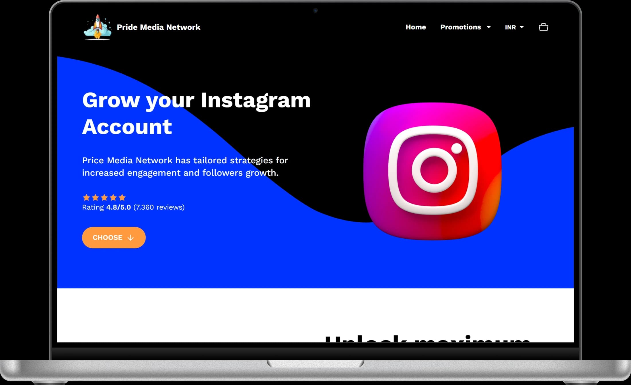 Pride Media Network web screenshot 2 showing key features and user interface