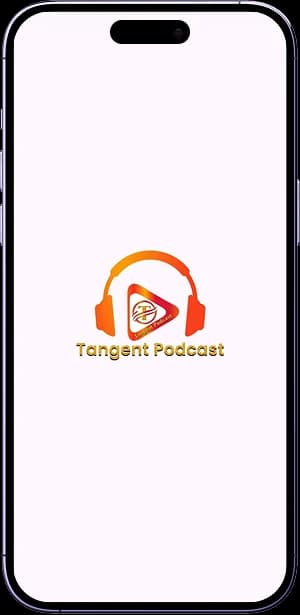 Tangent Podcast mobile app screenshot 1 showing key features and user interface