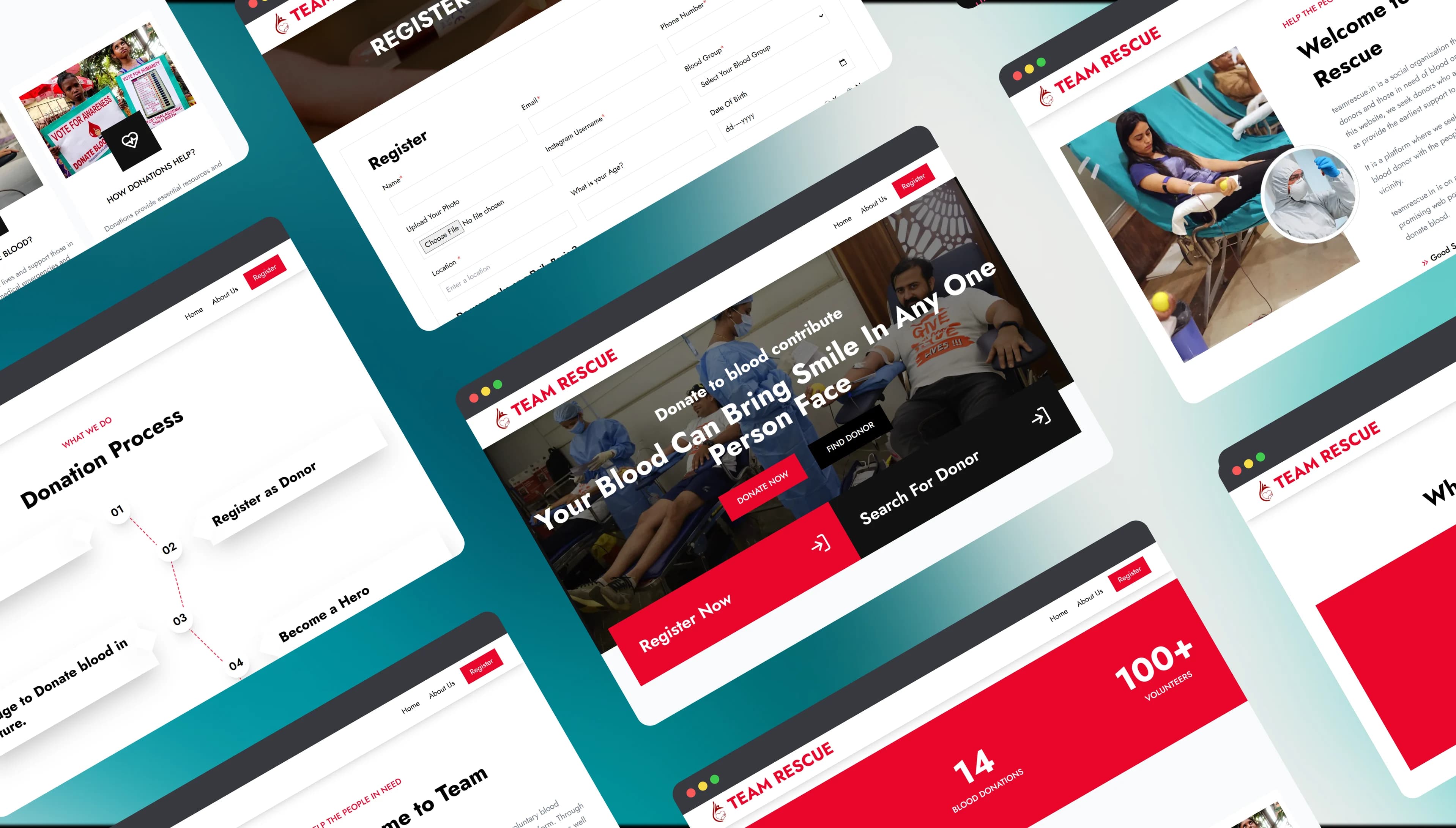 Team Rescue - Healthcare & Blood Donation project by Dzentra