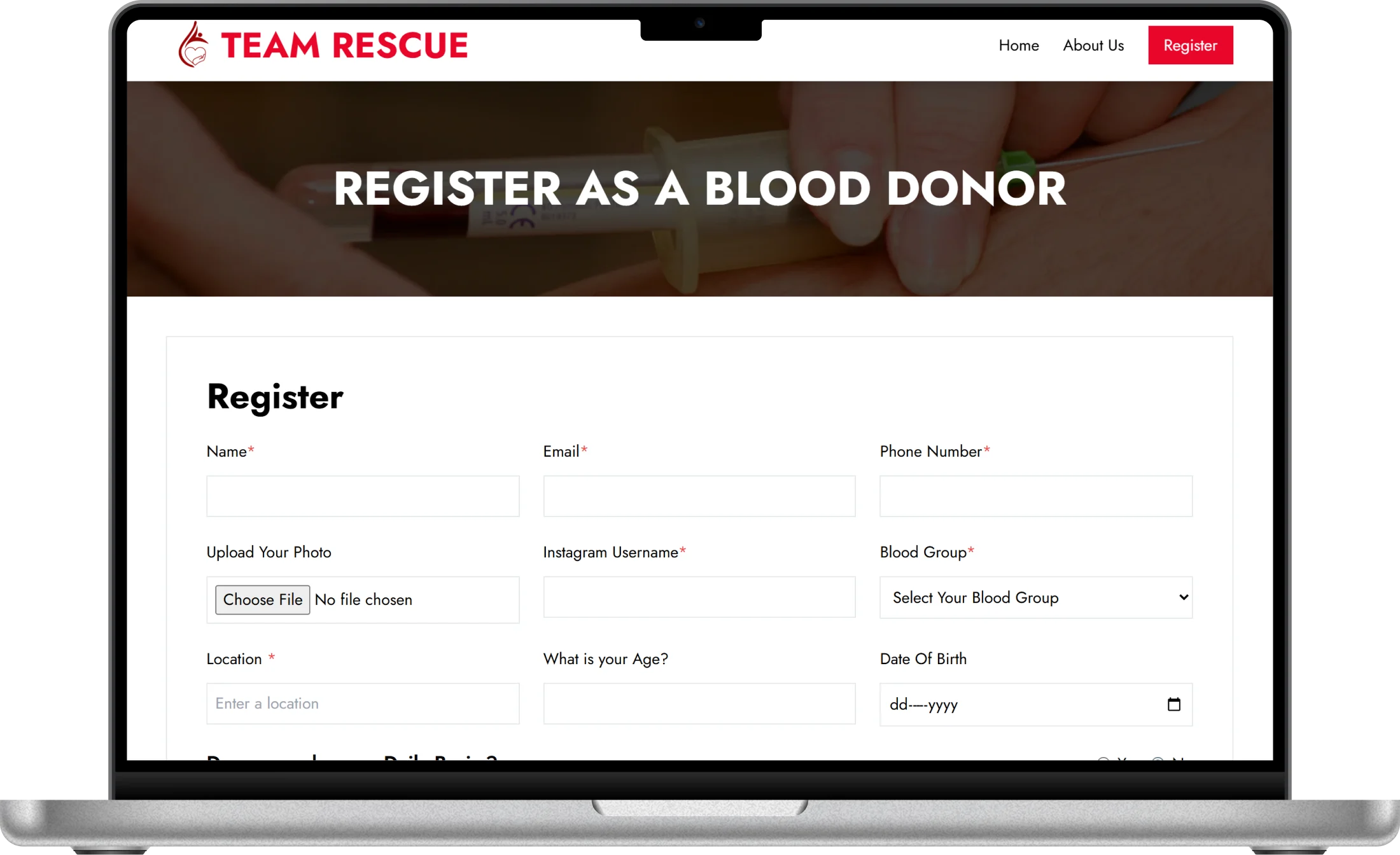 Team Rescue web screenshot 3 showing key features and user interface